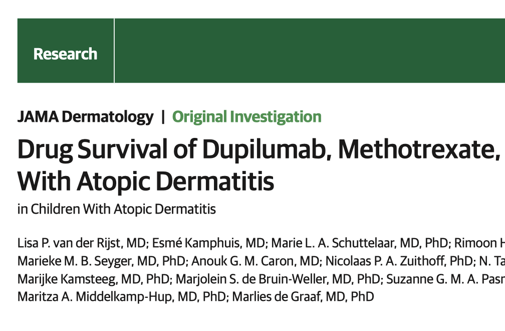 Clinical practice report on Dupilumab, Methotrexate, and Cyclosporine A in children with atopic dermatitis 度普利尤单抗、甲氨蝶呤和环孢素A治疗儿童湿疹的临床实践报告