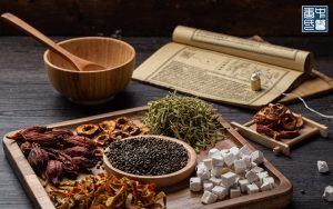 Traditional Chinese Medicine herbs for skin health.